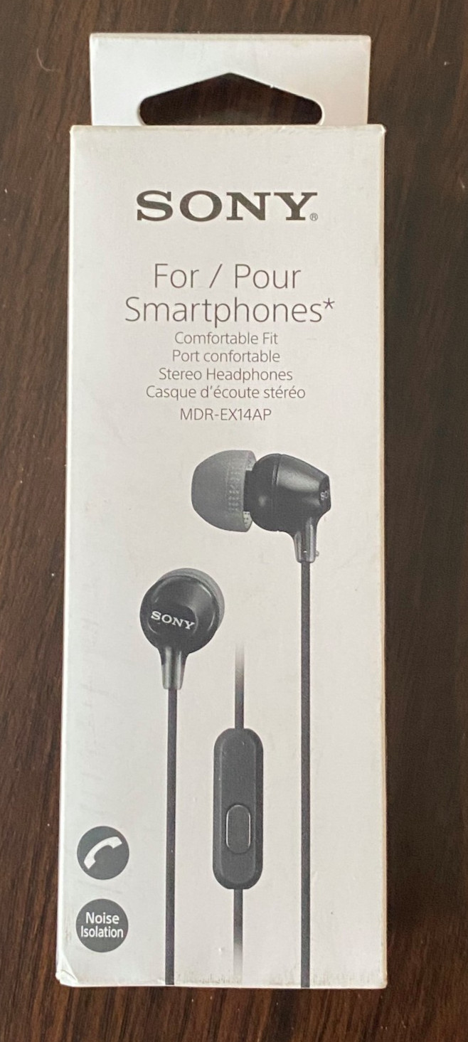 Sony MDREX14AP/BZ(UC) In-Ear Stereo Audio Earbuds Earphones Headphones Black
