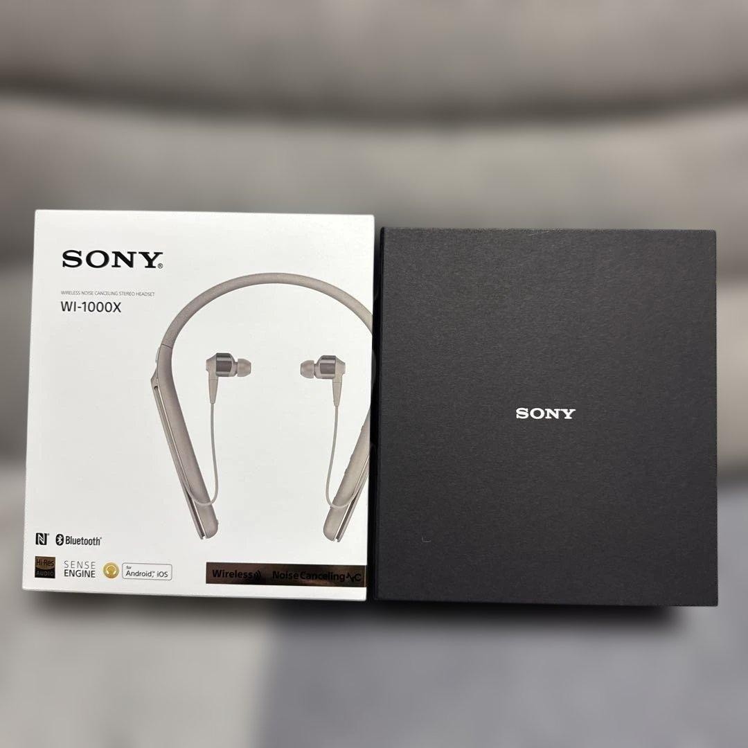 Sony WI-1000X Wireless Noise-Canceling Stereo Headset Champagne Gold W/Box Used