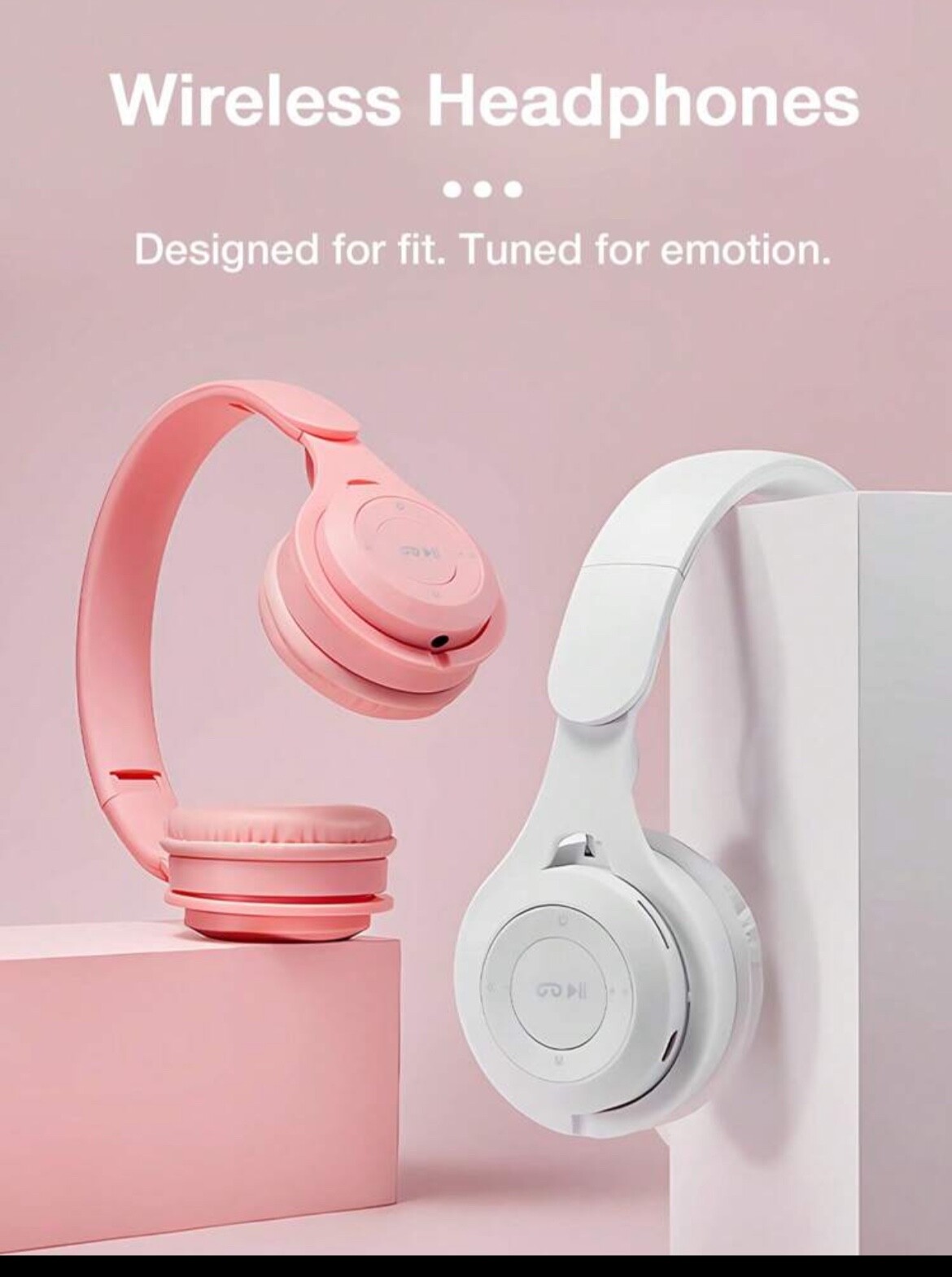 Wireless ear phones over ear, wireless and wire,TF Multiple mode, cell phone