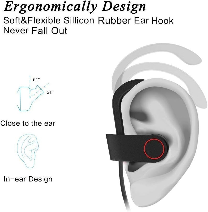 Waterproof Bluetooth 5.0 Earbuds Stereo Sport Wireless Headphones in Ear Headset