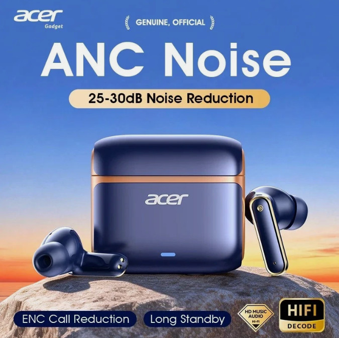 Acer Ohr637 Wireless Headphones ANC Noise Reduction Bluetooth Earbuds HiFi USA