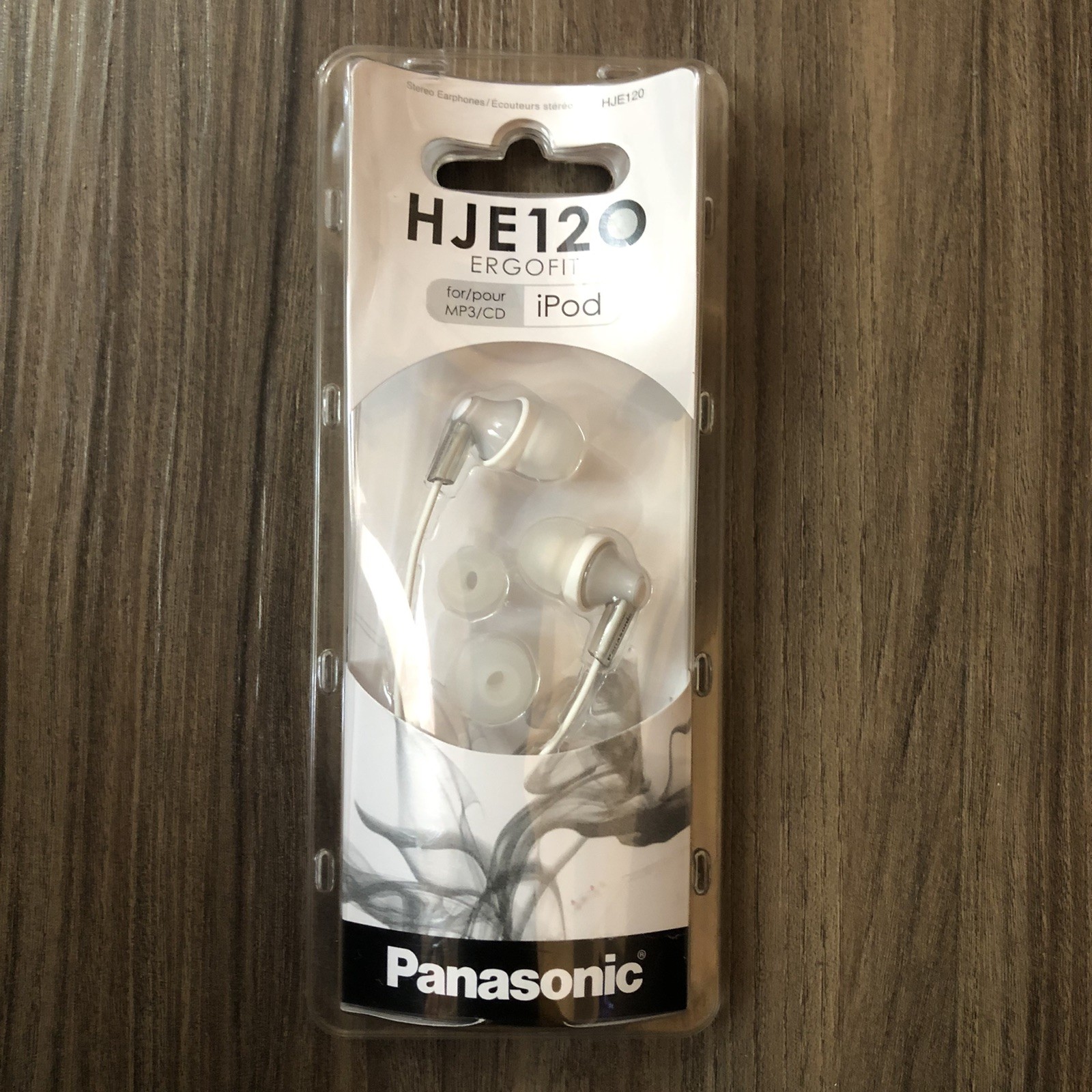 Panasonic – RP-HJE120- ErgoFit Wired In-Ear Stereo Earbud Headphones – White