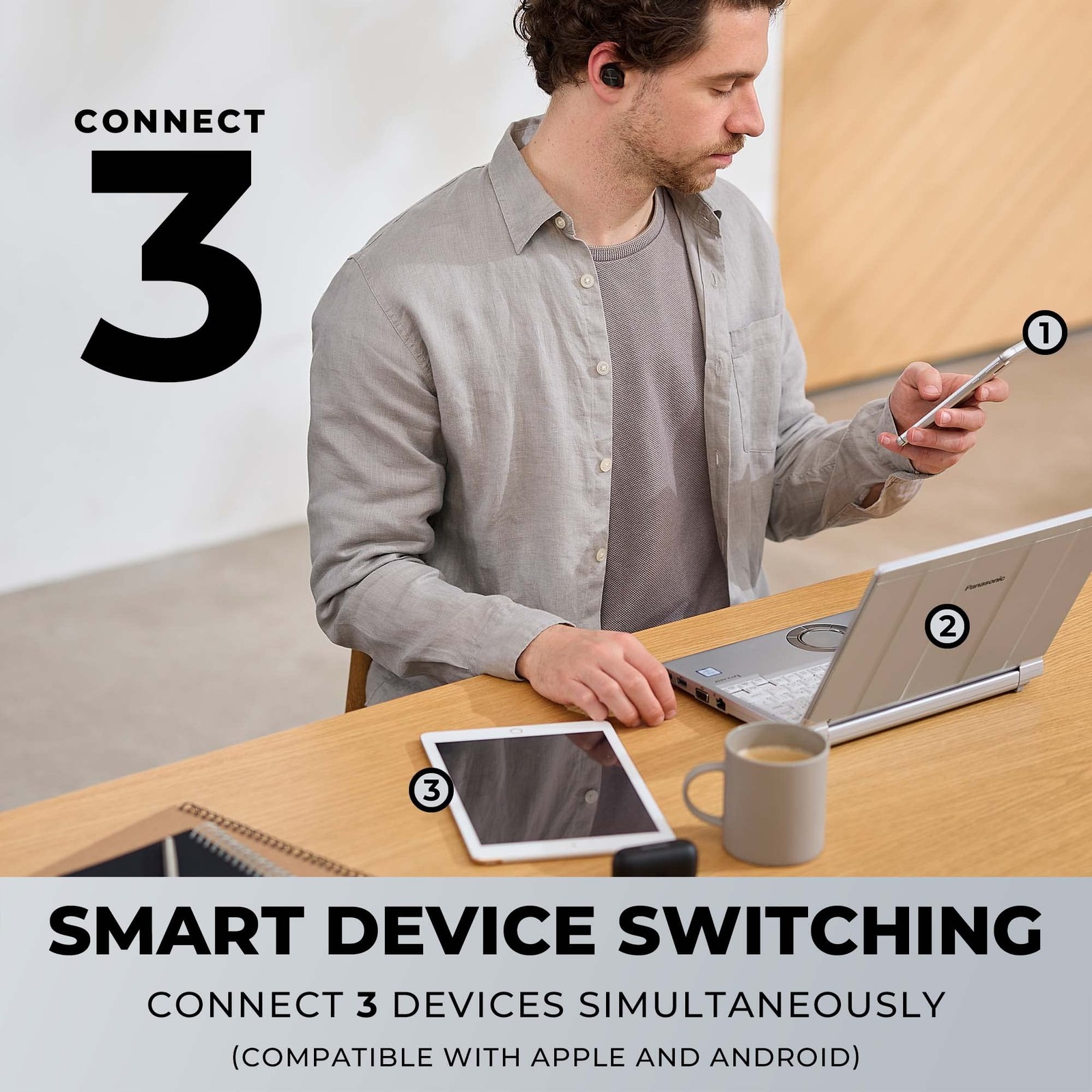 Wireless Earbuds |Technics HiFi True|CASE AND BUDS ONLY|LFT BUD NOT PAIRING|106