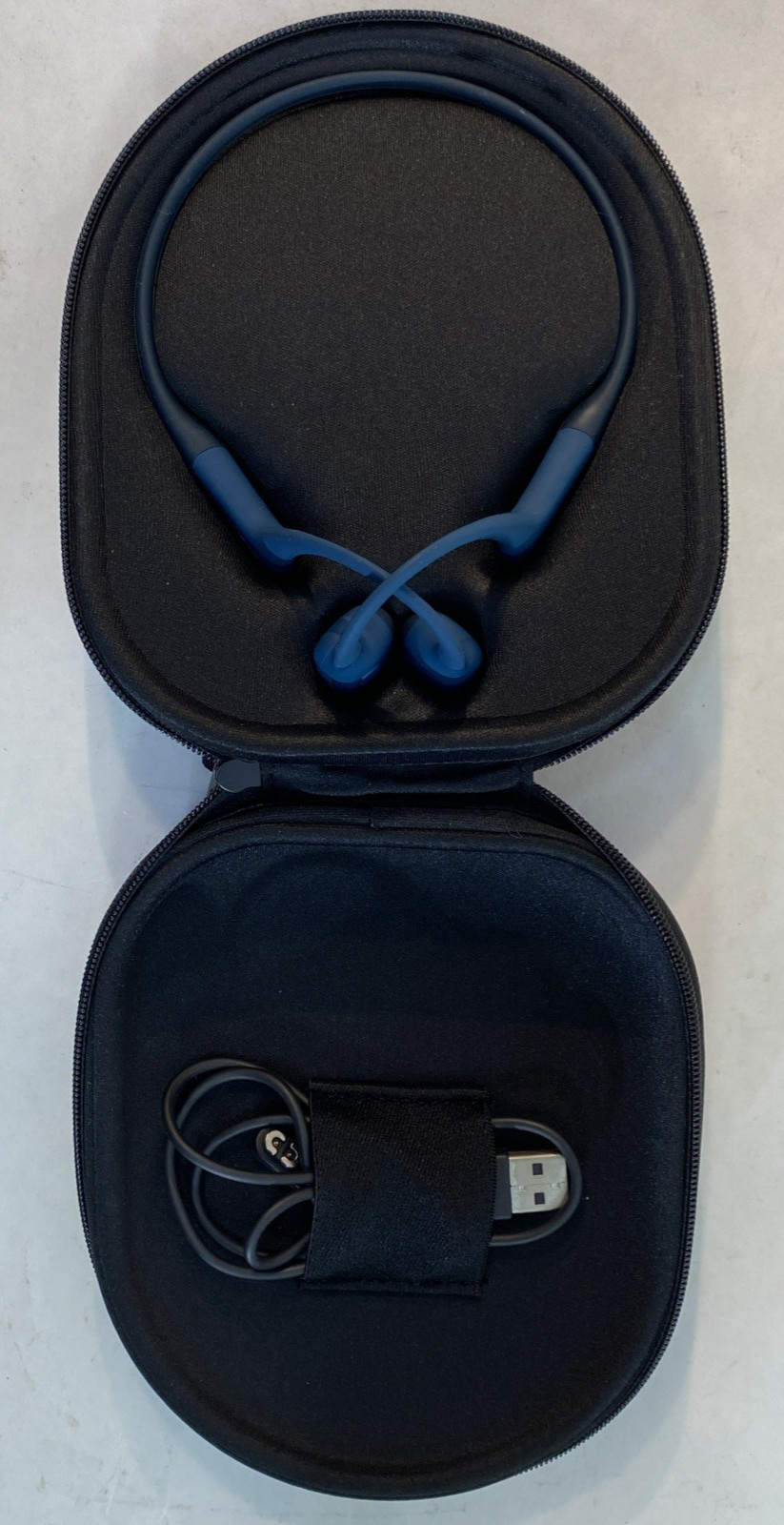 Shokz OpenRun Pro Open-Ear (Behind the Neck) Bluetooth Headphones – Blue