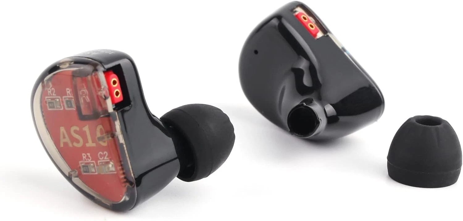 KZ AS10 5BA HiFi Earphones, 5 Balanced Armature Drivers, Detachable Cable, Black