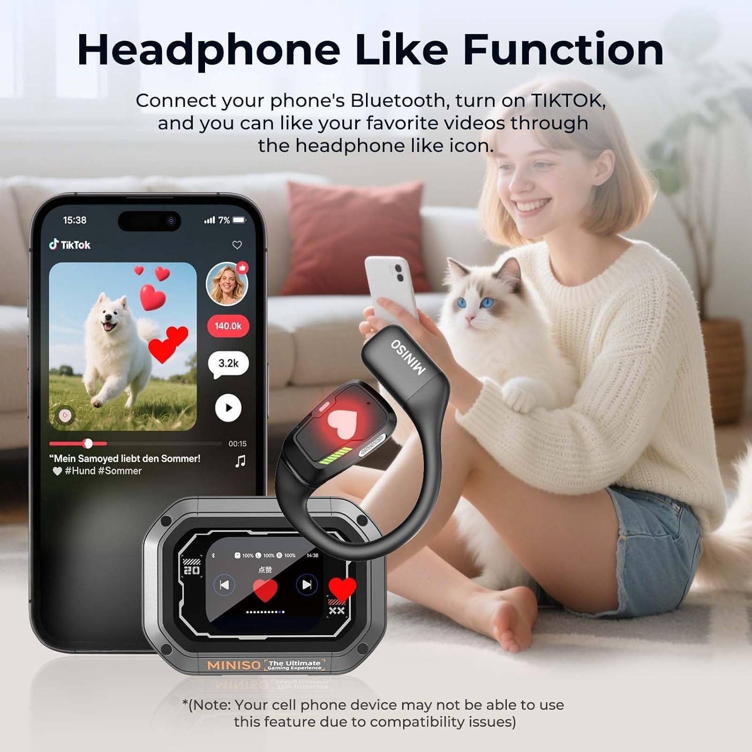 MINISO M98 AI Translation Earbuds, 3-in-1 Real-Time Translator Earbuds with App,