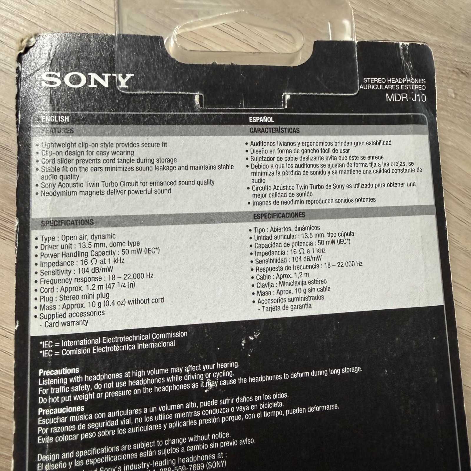 Sony MDR-J10 Clip-On Stereo Headphones Pink Vintage Y2K Wired Earbuds New Sealed