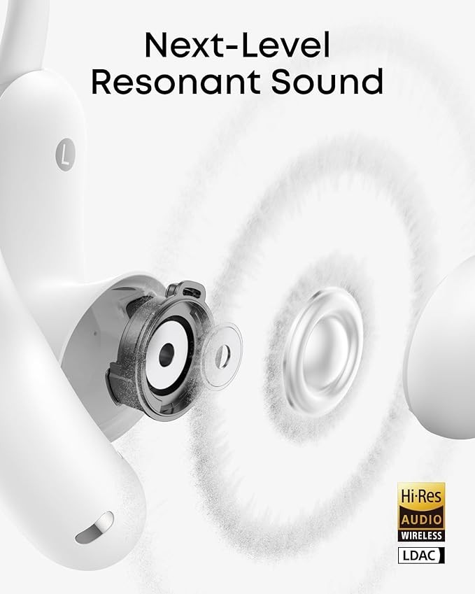 Soundcore AeroFit 2 Pro by Anker, Open-Ear Semi-in-Ear Active Noise Cancellation