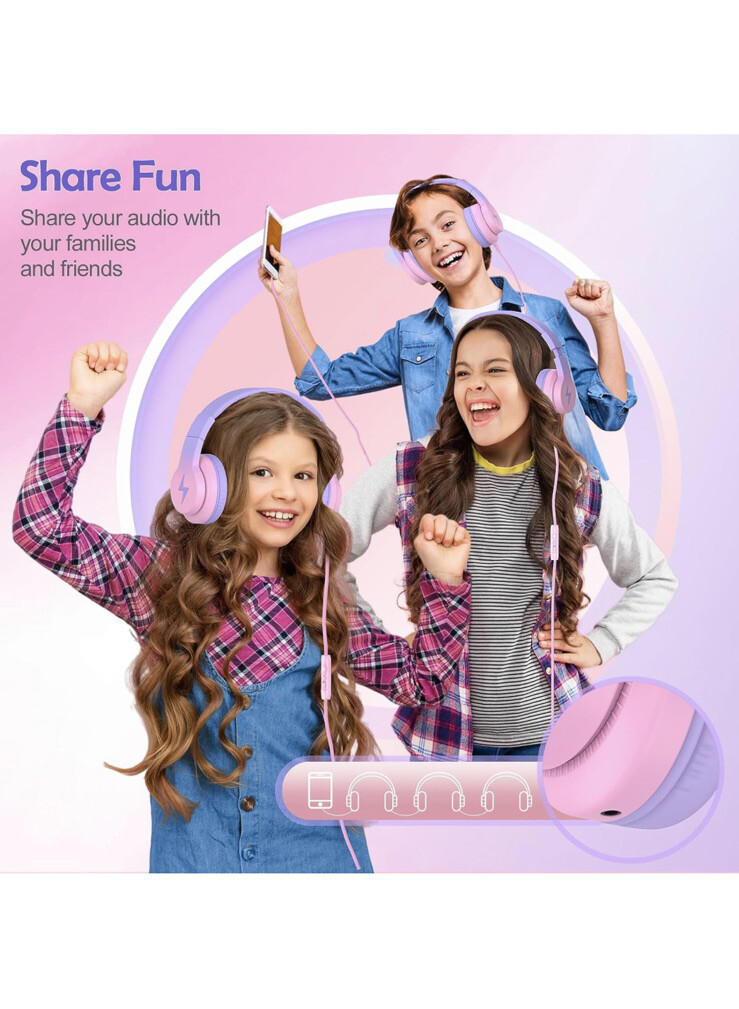Kids Headphones, Kids with Microphone, 85/94Db Volume Limiter Headphones
