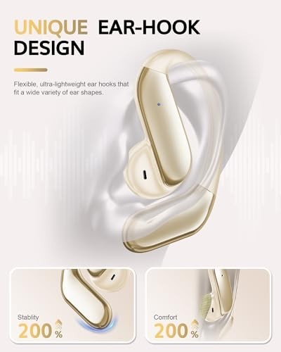 Ultra Open Ear Earbuds 2026 Bluetooth 6.1 AI Translation Earbuds Real Time with