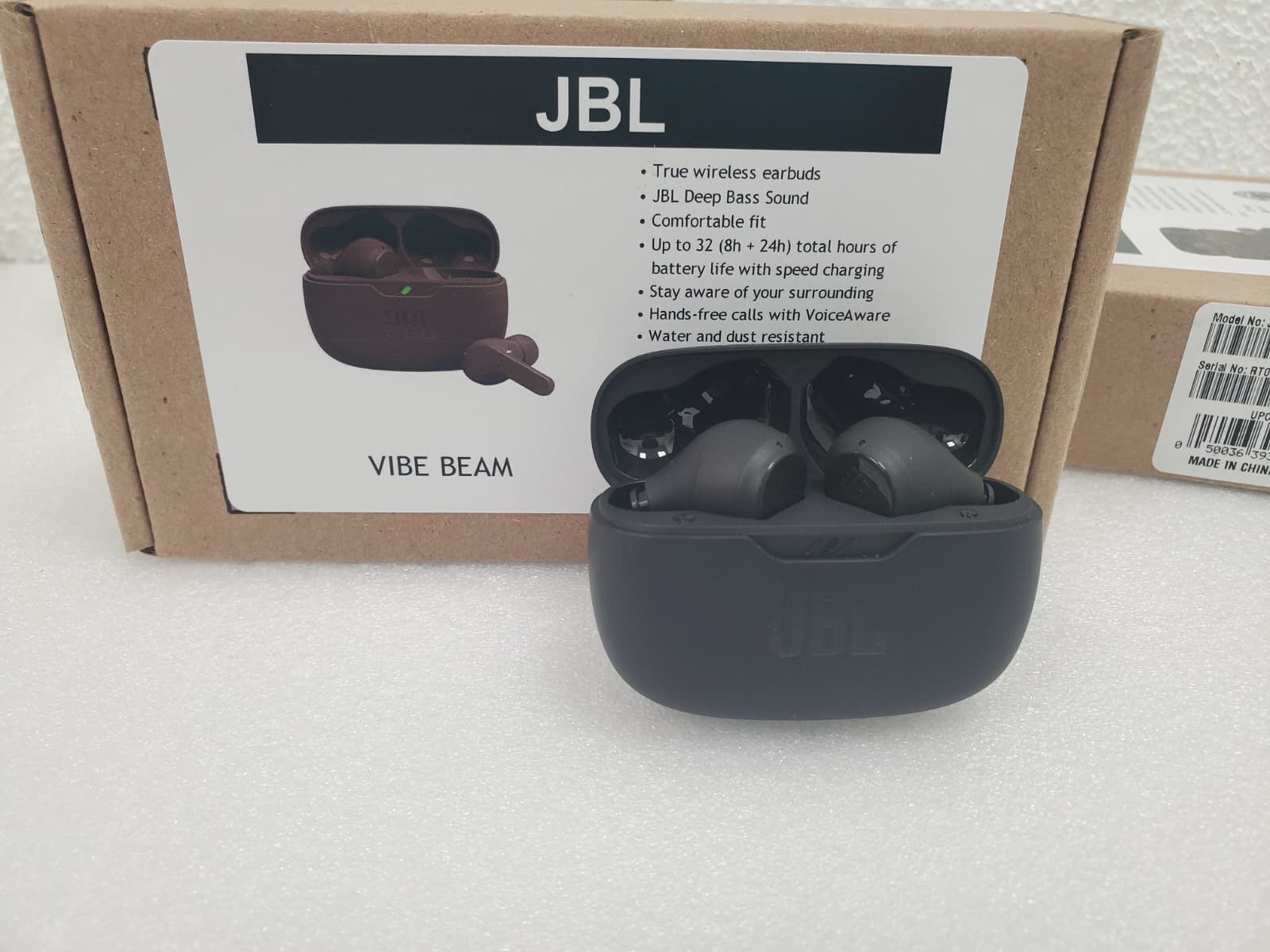 JBL Vibe Beam True Wireless Bluetooth Earbuds – Black