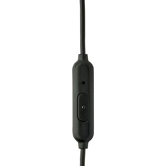 Onn Wired Earphones with Mic and 3.5mm Jack, Black – Comfortable Silicone Ear Ti
