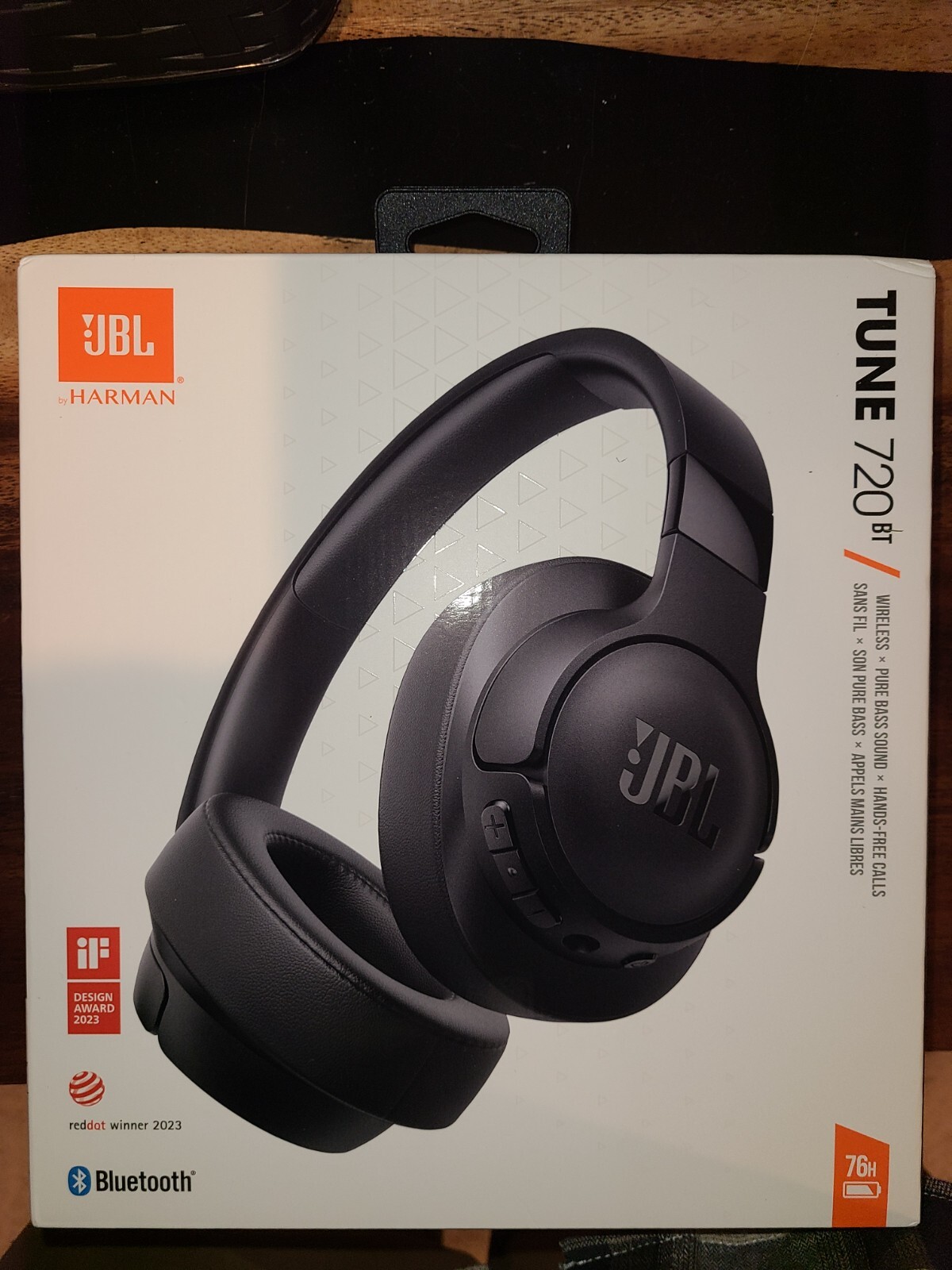 JBL Tune 710BT Bluetooth Wireless Over-Ear Headphones – Black
