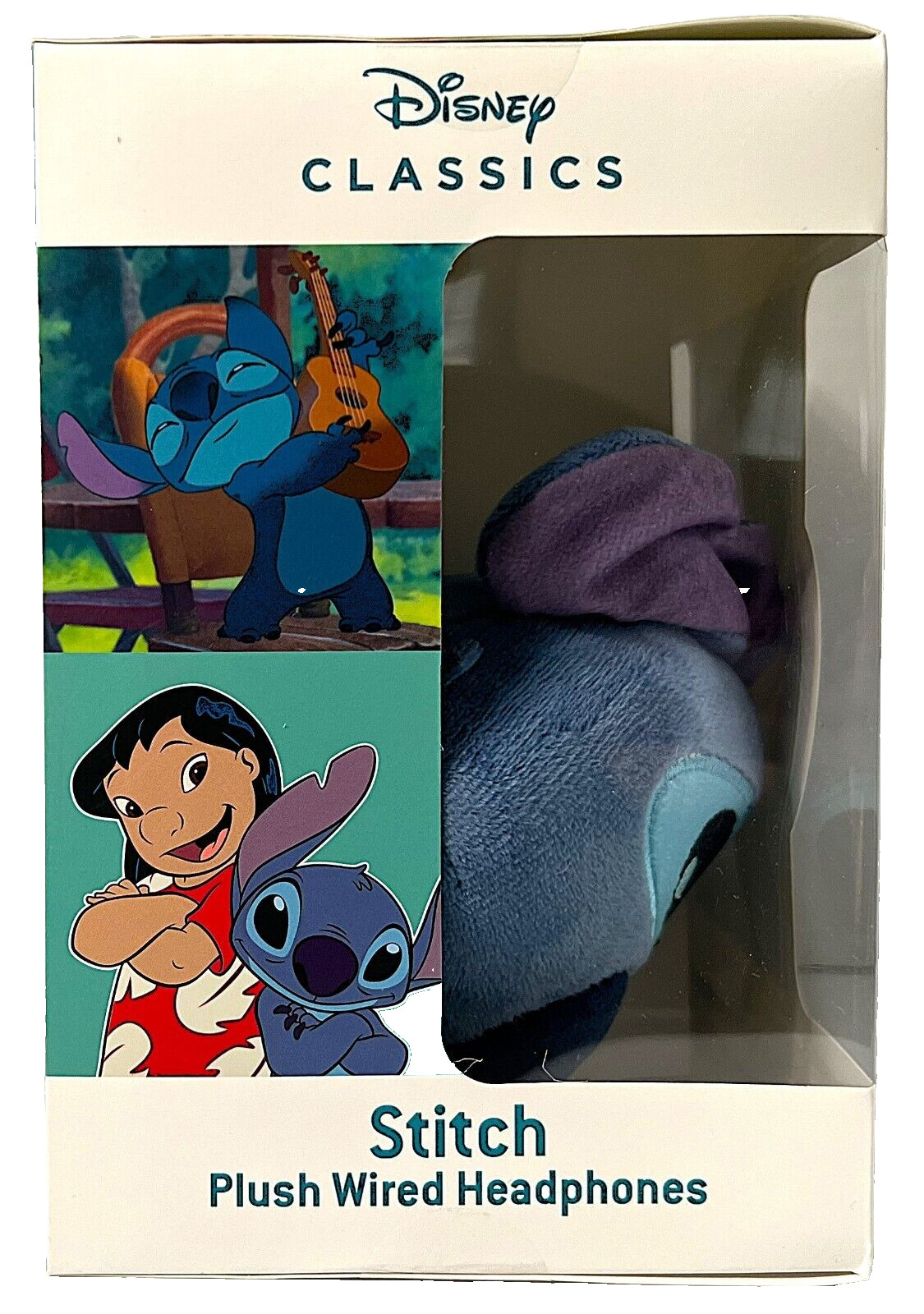 Disney Classics Stitch Plush Wired Headphones for Kids & Adults, 3.5mm Jack 6+