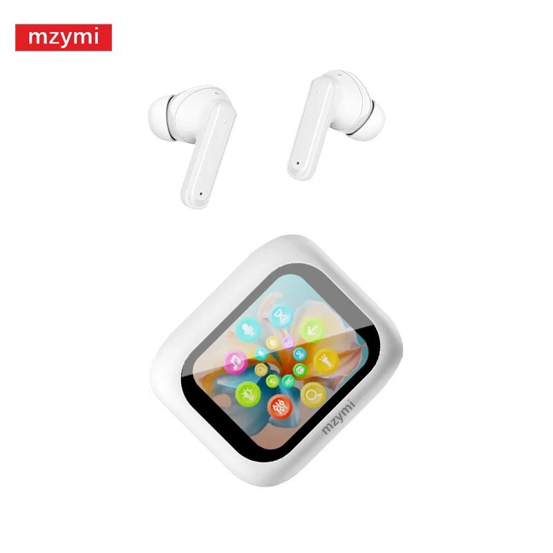 mzymi Full In Touch Screen Headphone ANC E18 Pro Bluetooth Wireless Earphone