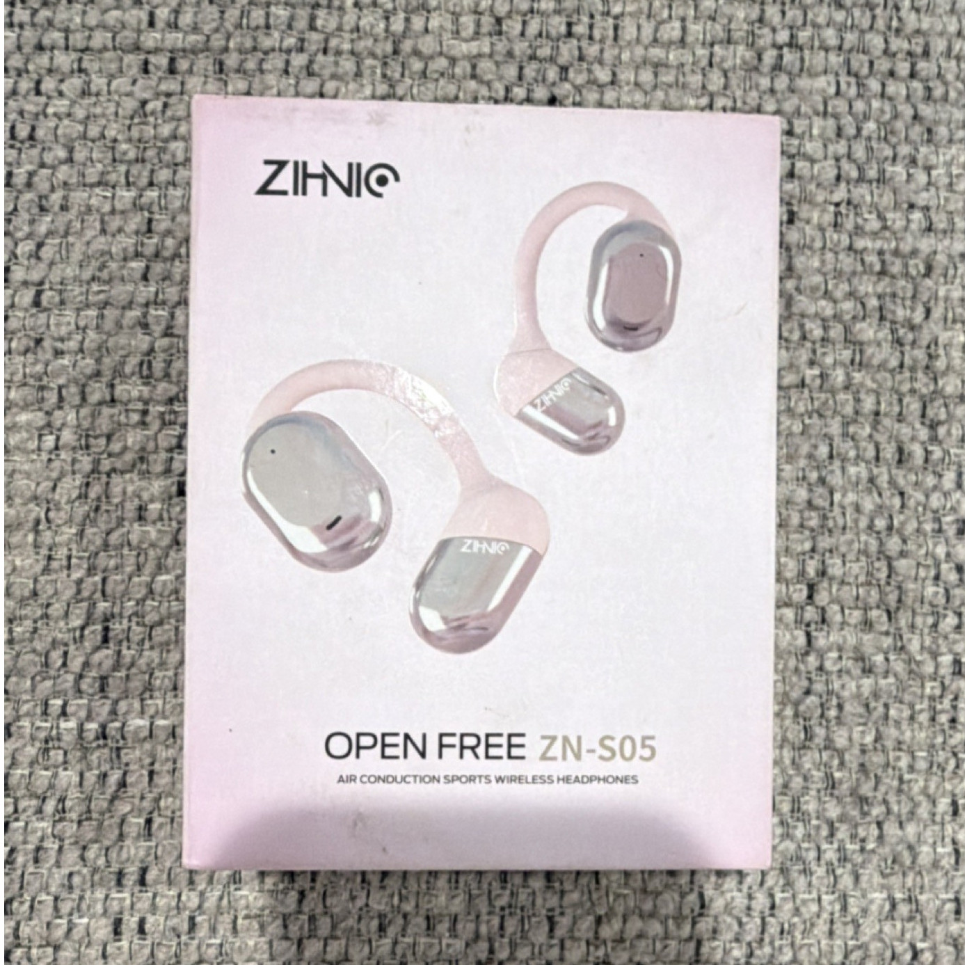 ZIHNIC ZN-S05 Open Free Air Conduction Wireless Ear-Cup Headphones Pink