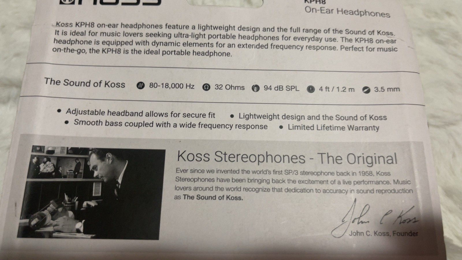 KOSS HEADPHONES NEW IN BOX ADJUSTABLE