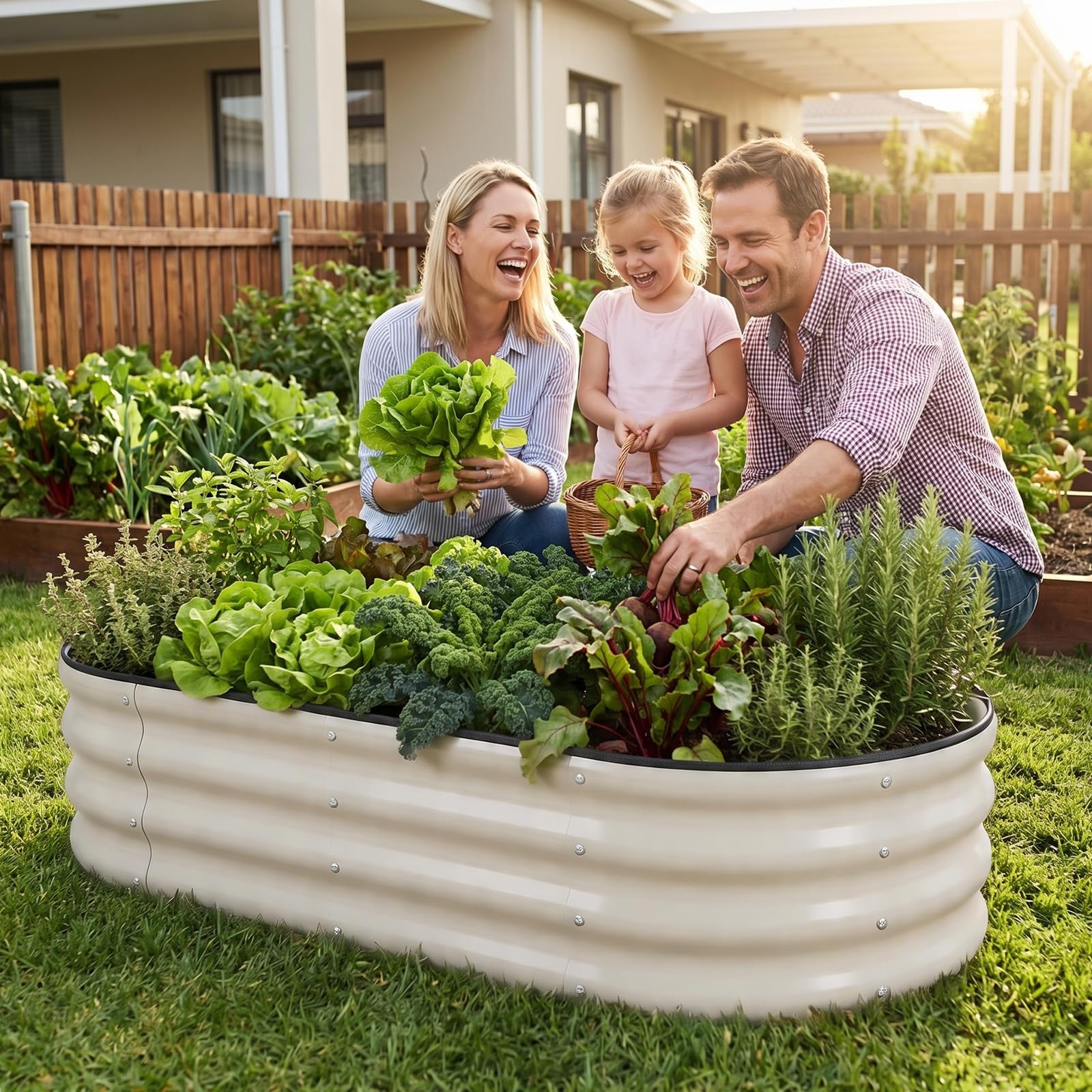 Raised Garden Bed Kit 4x2x1ft – Metal Planter Boxes for Vegetables & Flowers