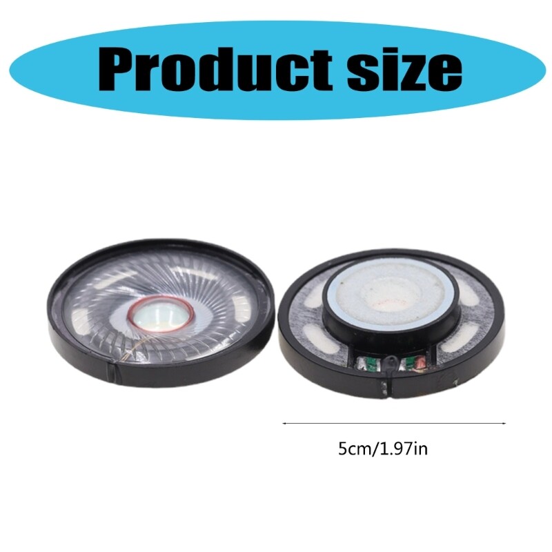 2Pcs 50mm Headset Driver 112db 32ohm Earphone DIY Loudspeaker Repair Part