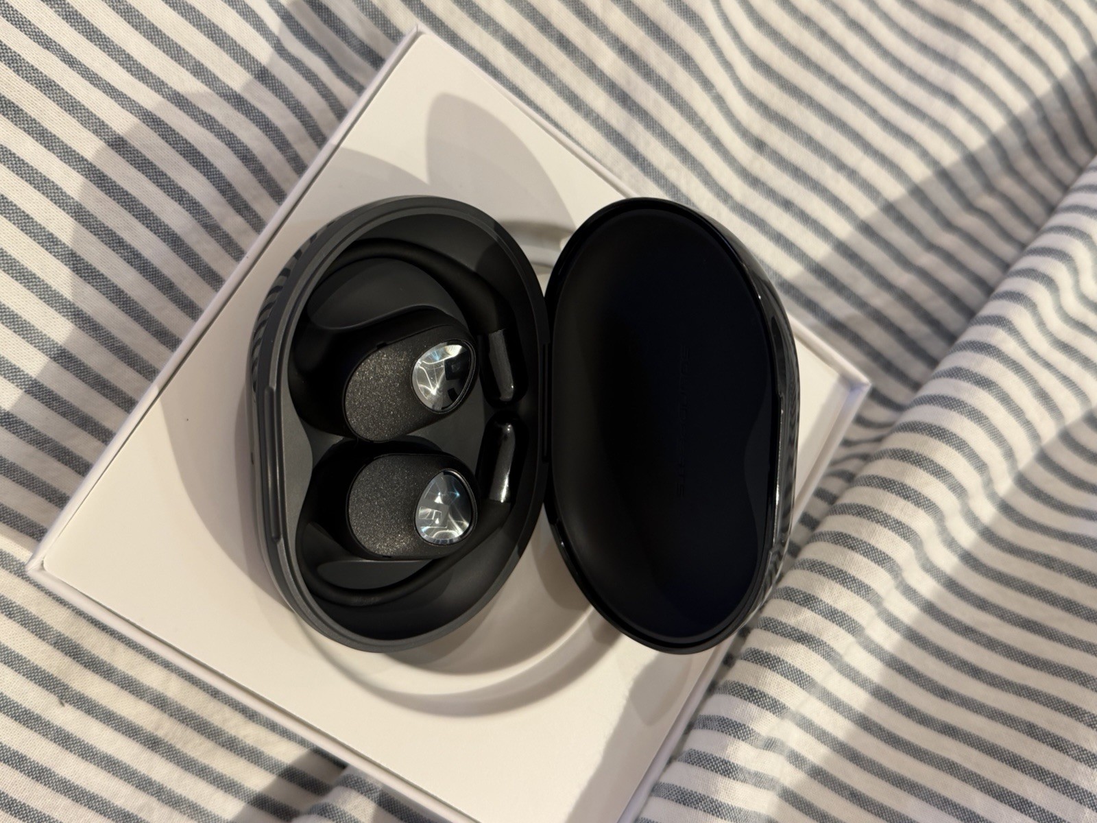 SoundPEATS GoFree2 Open Ear Headphones Wireless Hi-Res Audio LDAC Black New
