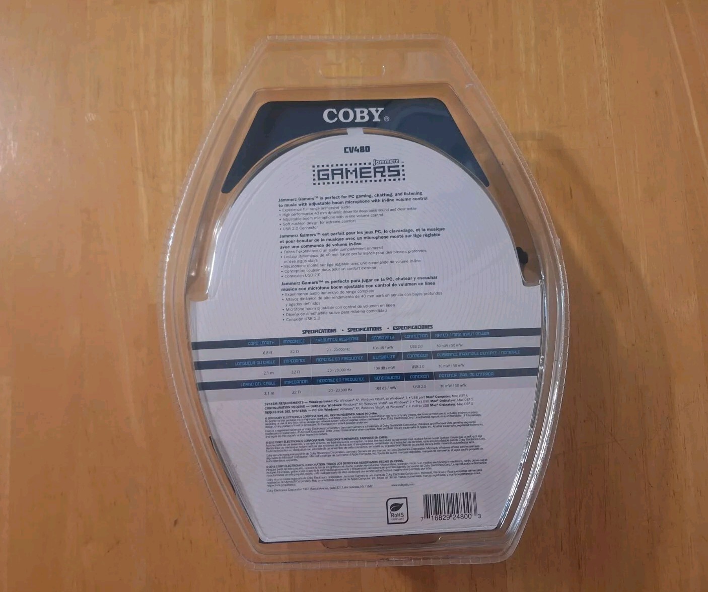 Coby Jammerz CV480 Gamers Headphones PC Gaming Chatting Listening To Music