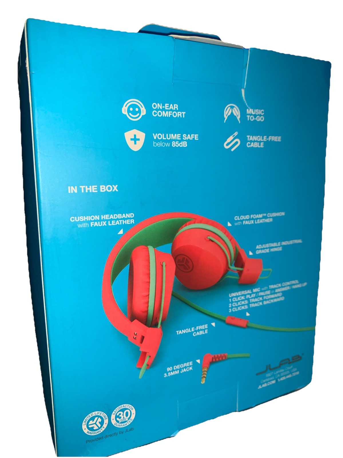 JLab JBuddies Studio Wired Headphones – Orange/ Green