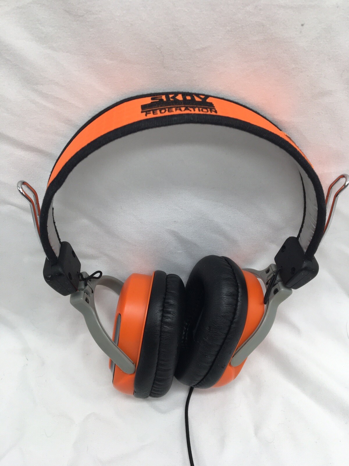Genuine Skullcandy SKDY Federation Orange & Black Agent Headphones Works Rare