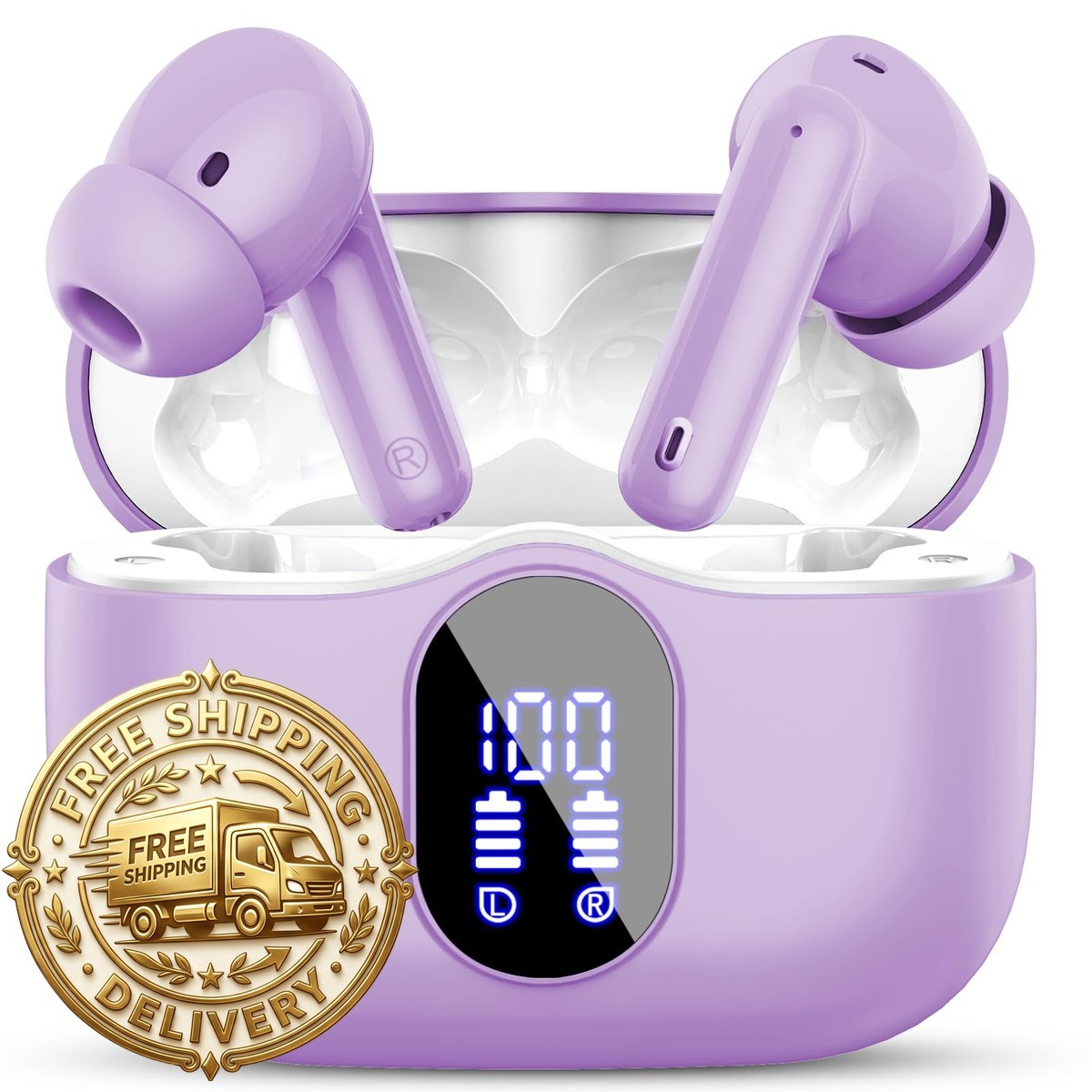 Btootos A90 Pro Wireless Earbuds Bluetooth 5.4 Purple
