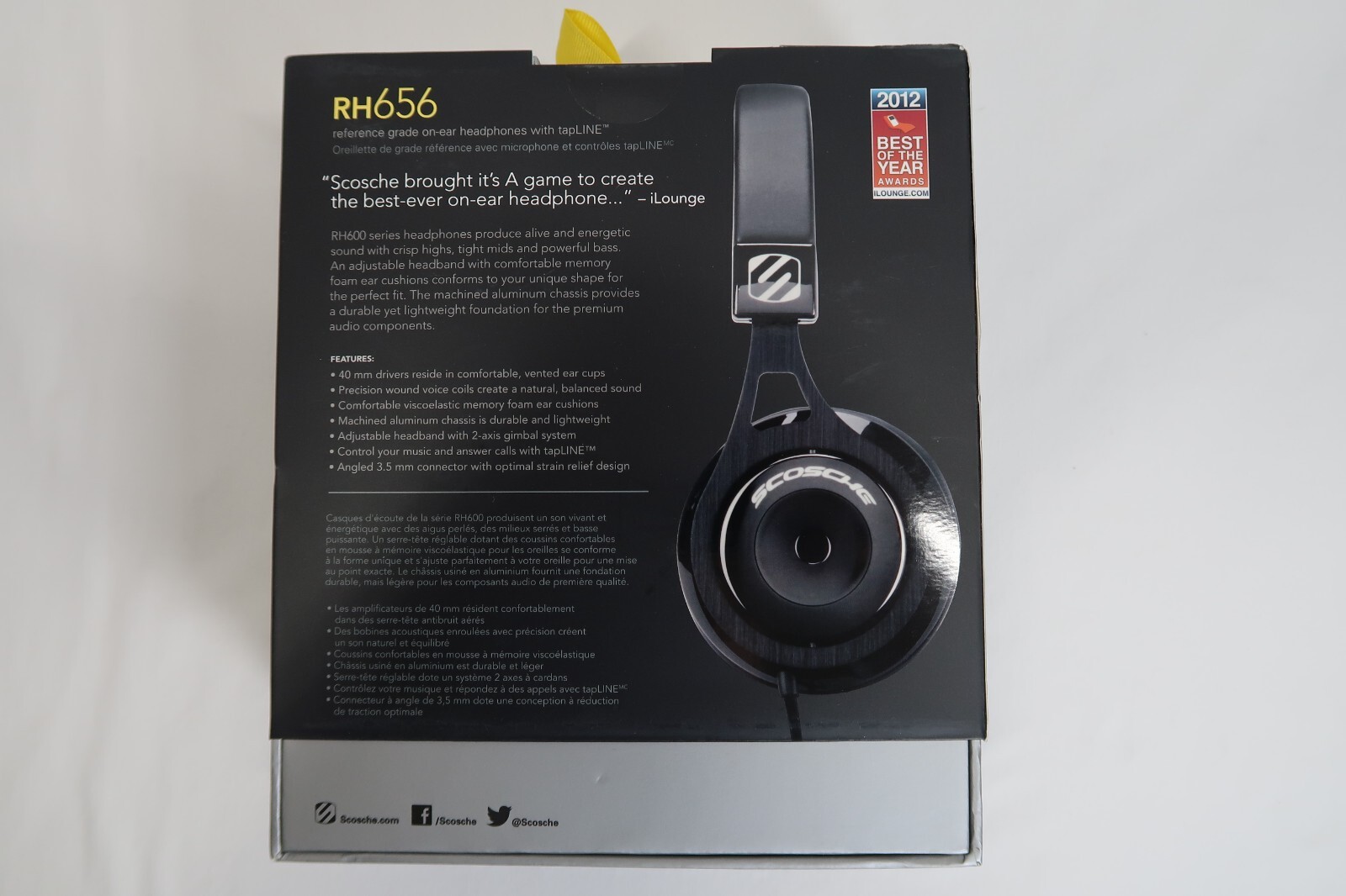 Scosche RH656 Over The Head Headphones With Tapline Black Brand New Sealed