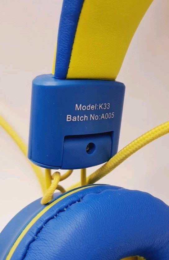 Headphones Noot Products Kids K33 Foldable Stereo Tangle-Free Electric Blue