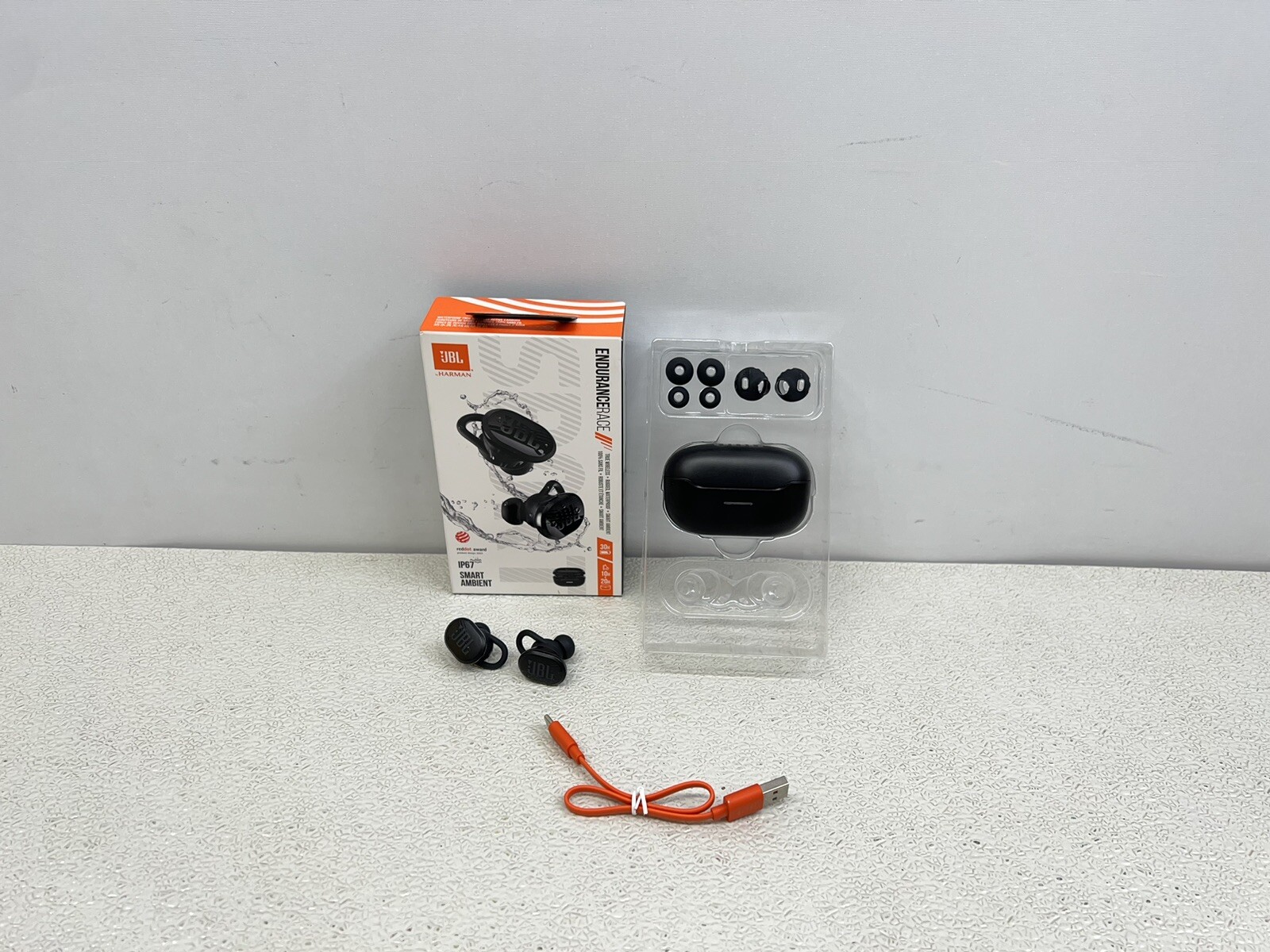 JBL Endurance Race True Wireless In-Ear Sport Earbuds Headphones – Black –