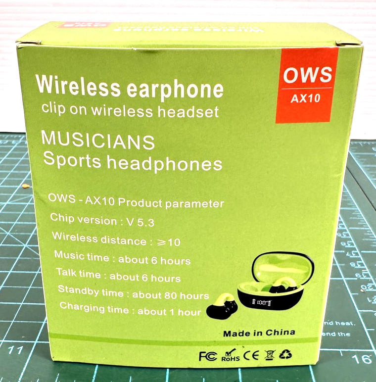 OWS AX10 Wireless Earphone Open Ear Bluetooth Ear-Hook Sports Headphones Touch