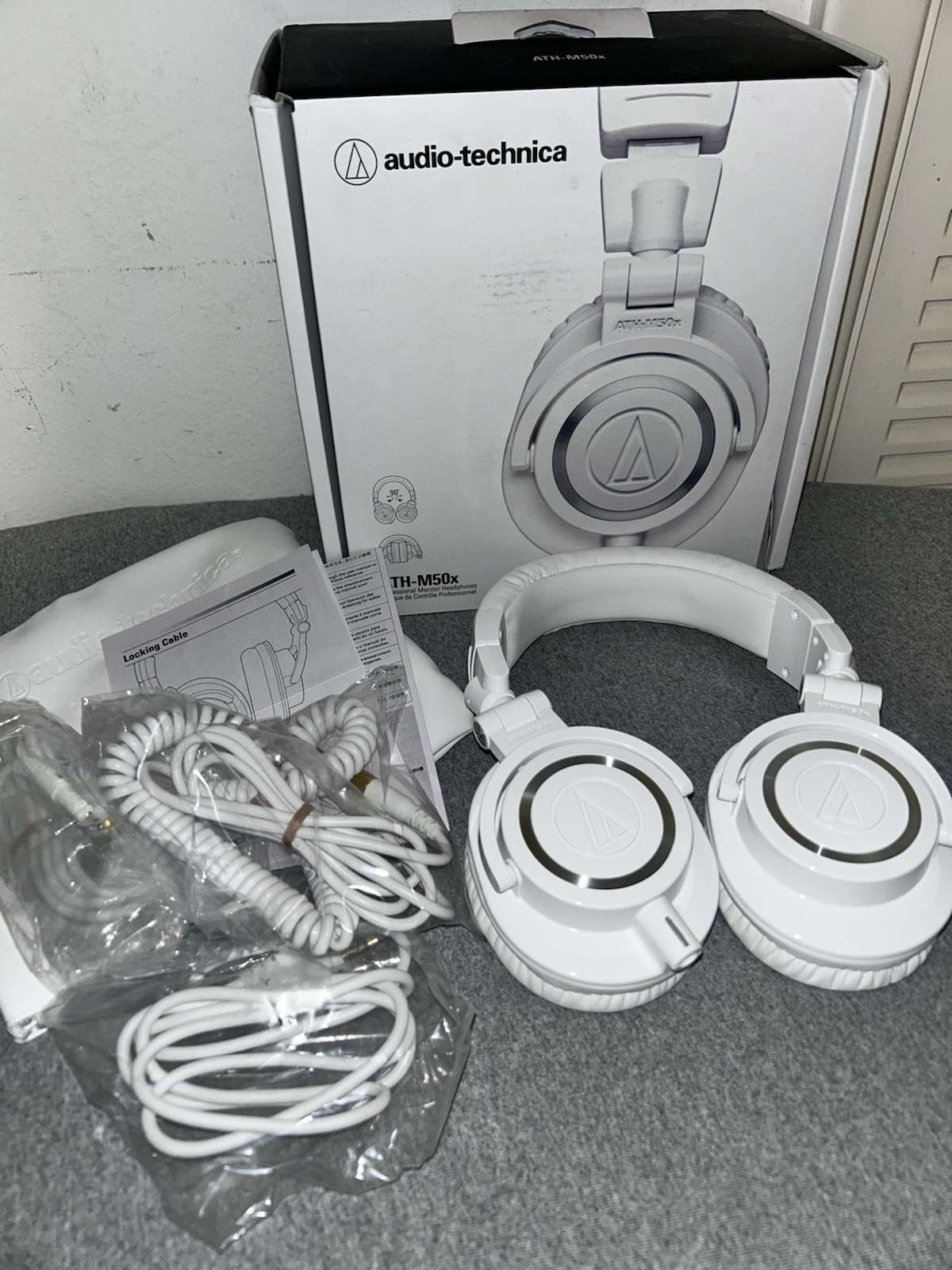 Audio-Technica ATH-M50X Over-Ear Headphones – White