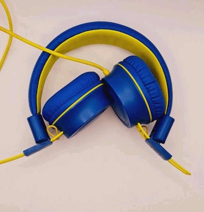 Headphones Noot Products Kids K33 Foldable Stereo Tangle-Free Electric Blue