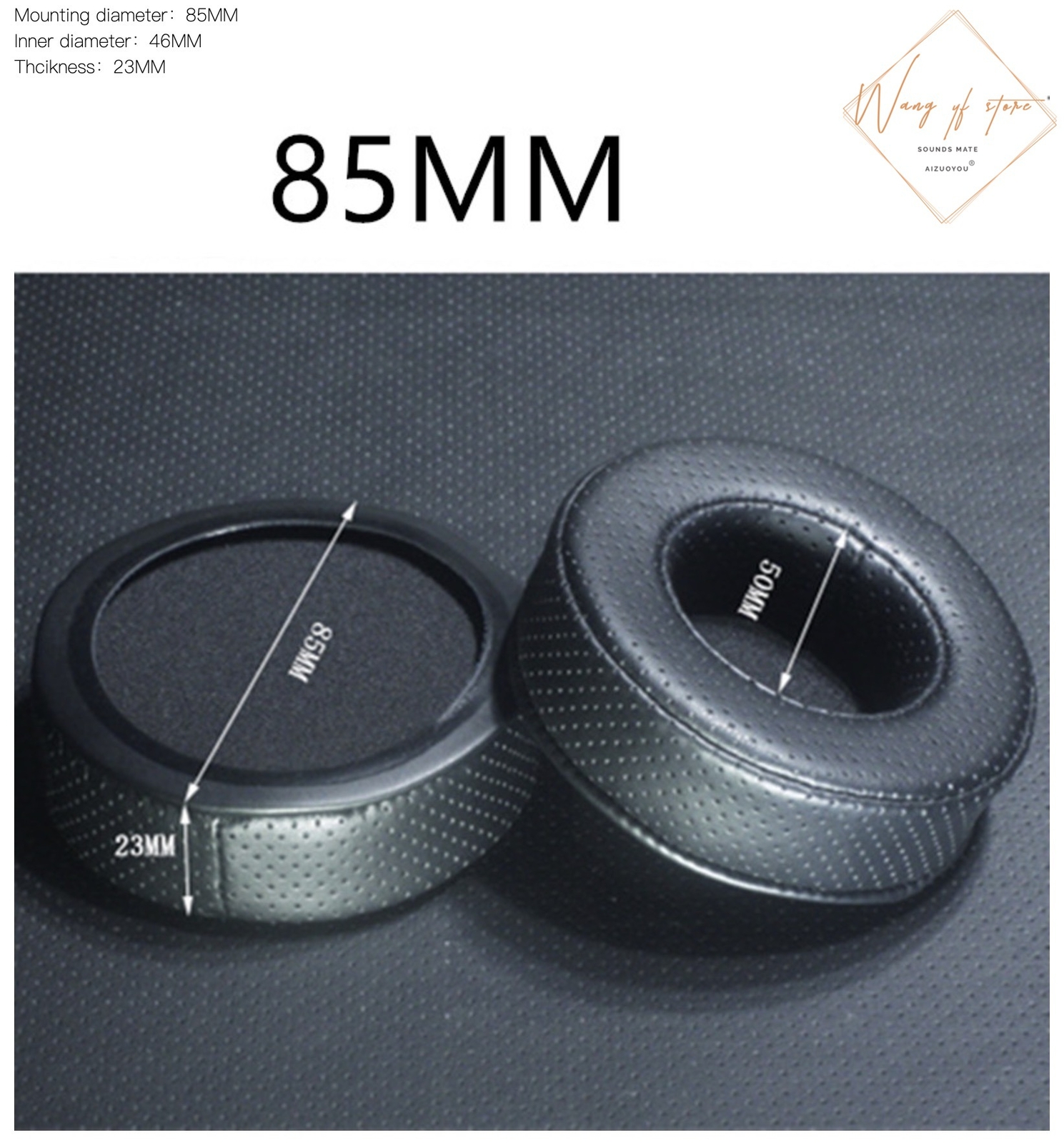Round Perforated Breathable Memory Foam Earpads For Razer Sony AKG ATH Headphone