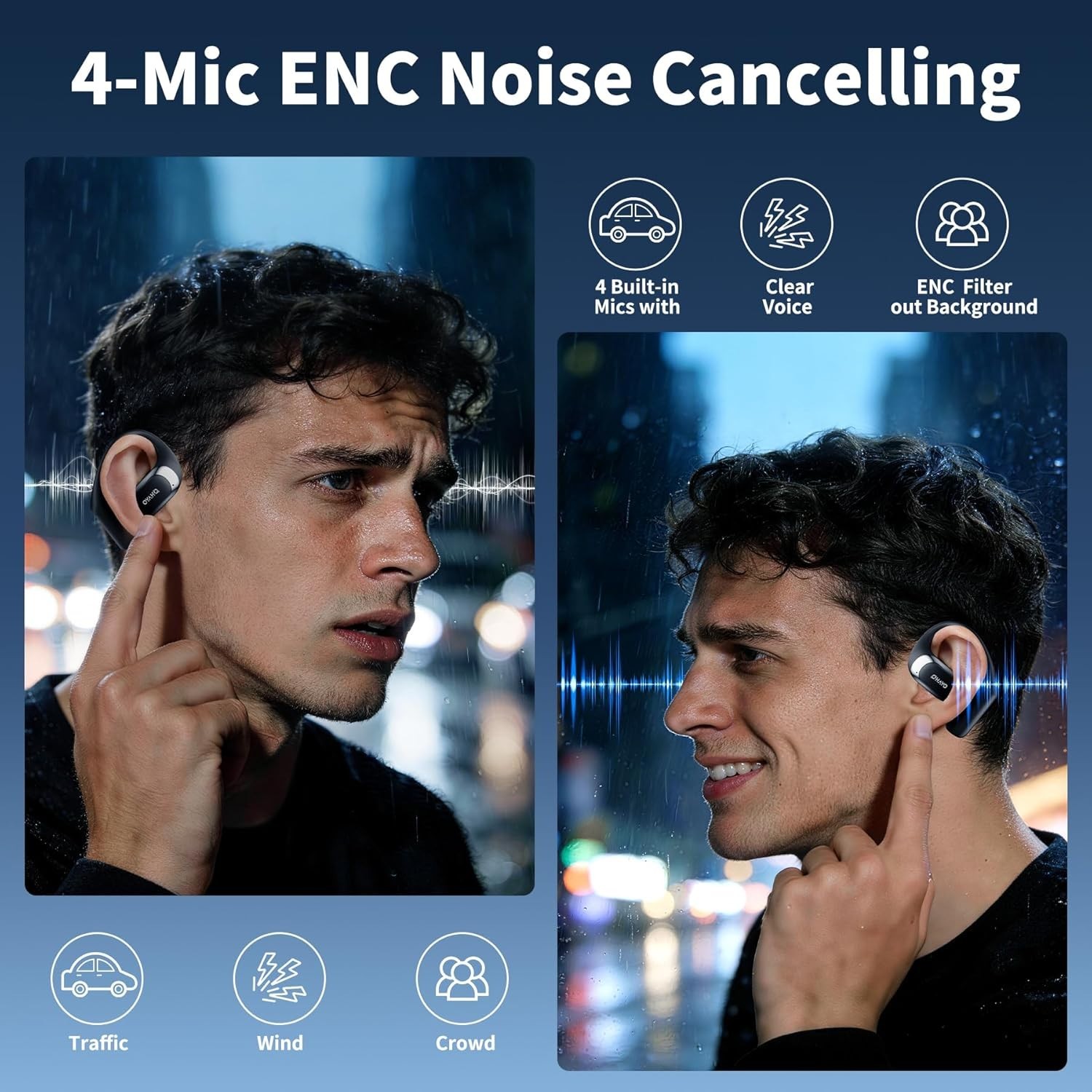 Open Ear Headphones,Over Ear Earbuds with Ergonomic Earhook,Bluetooth Headpho…