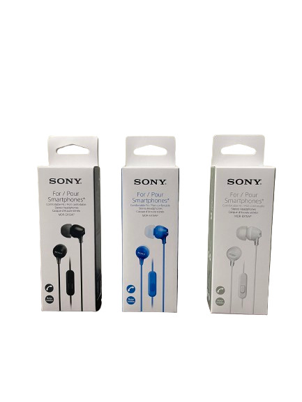 Sony MDR-EX15AP In-Ear Earbud with Microphone Noise Isolation
