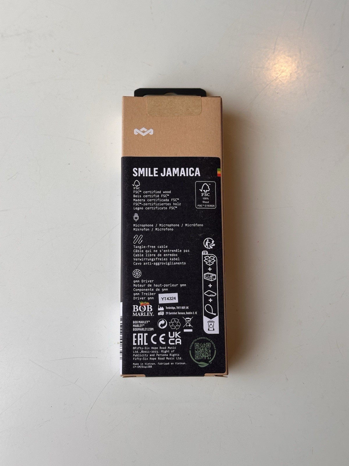 Marley Smile Jamaica Wired Earbud Headphones With Microphone Wooden Brand New￼