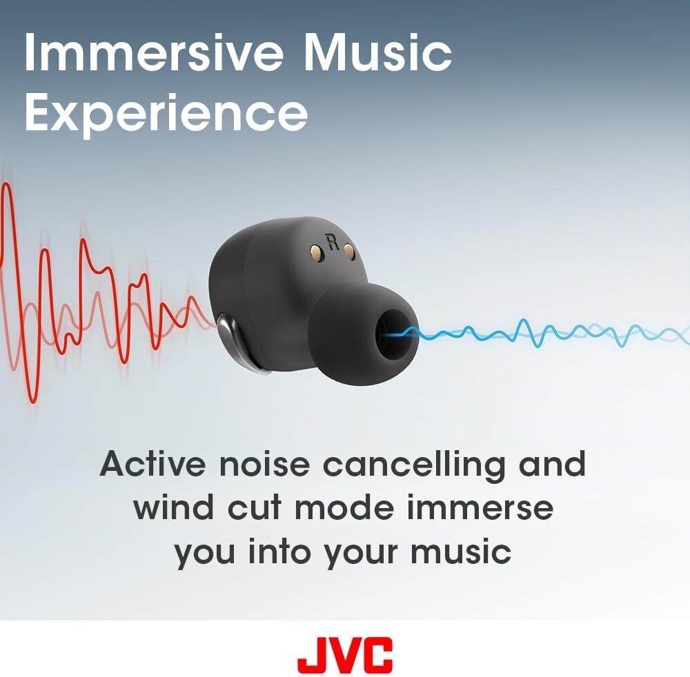 ⚡SHIP ASAP⚡ JVC New Compact True Wireless Headphones wit Active Noise Cancelling