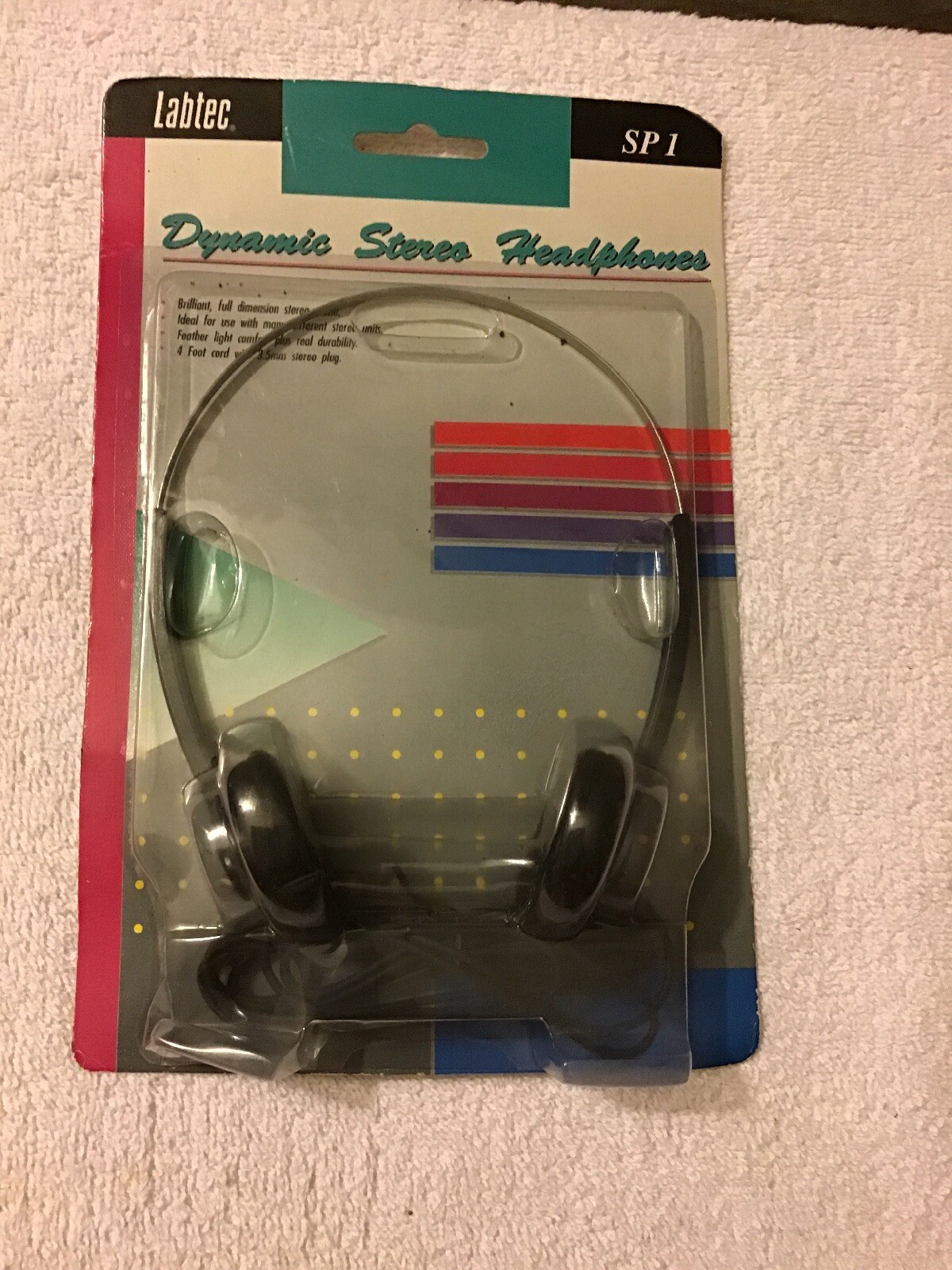 Vintage Dynamic STEREO HEADPHONES. SP1 Labtec