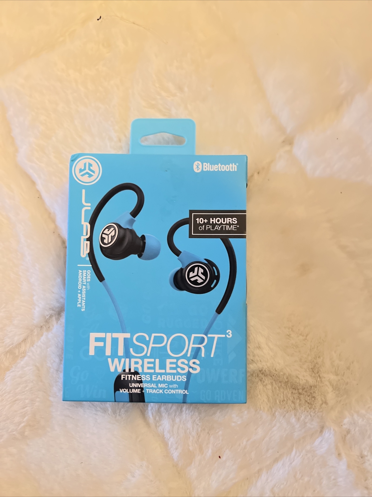 JLab Fit Sport3 Wireless Fitness Earbud Headphones Black Blue 90