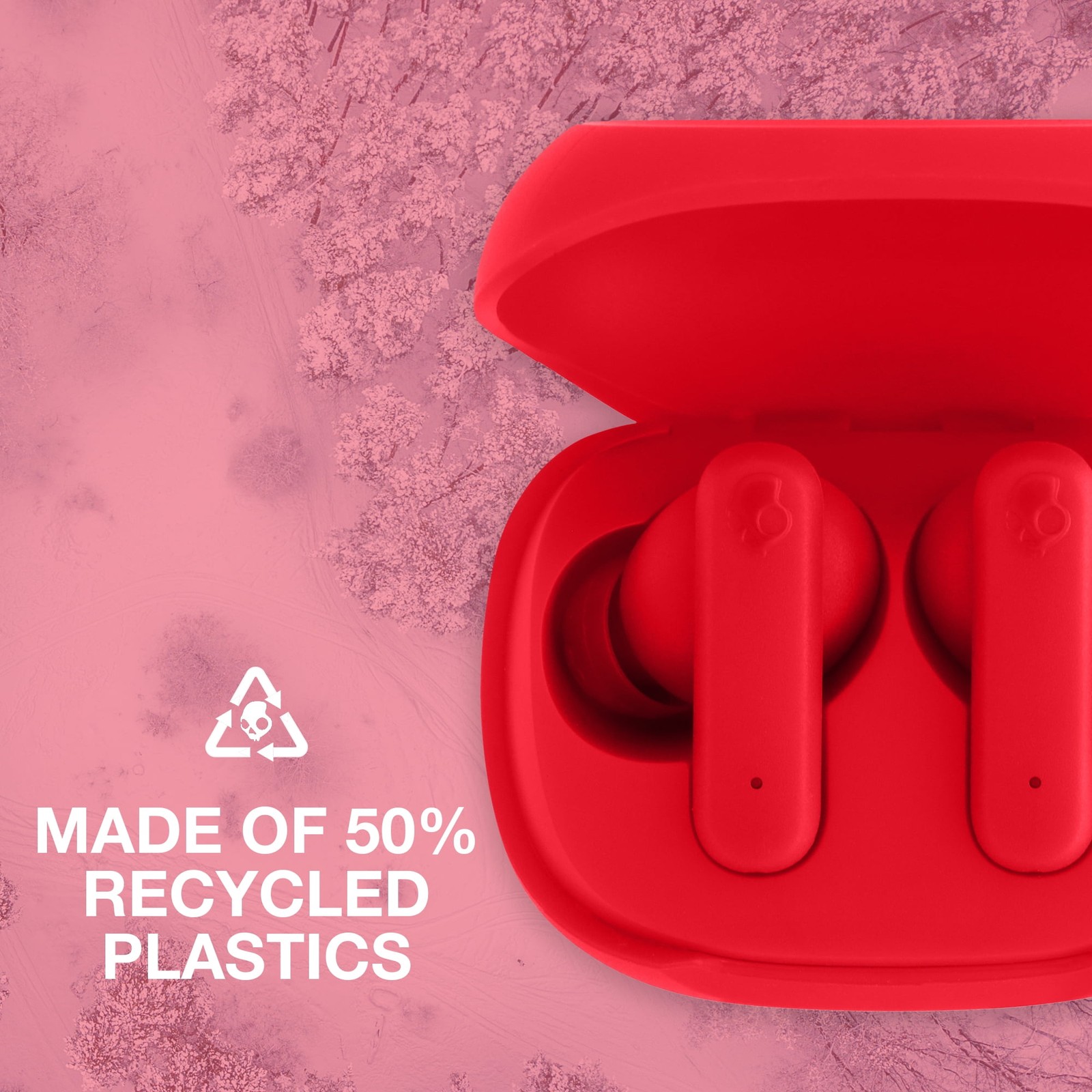 Skullcandy Smokin’ Buds XT True Wireless in-Ear Earbuds, Flame
