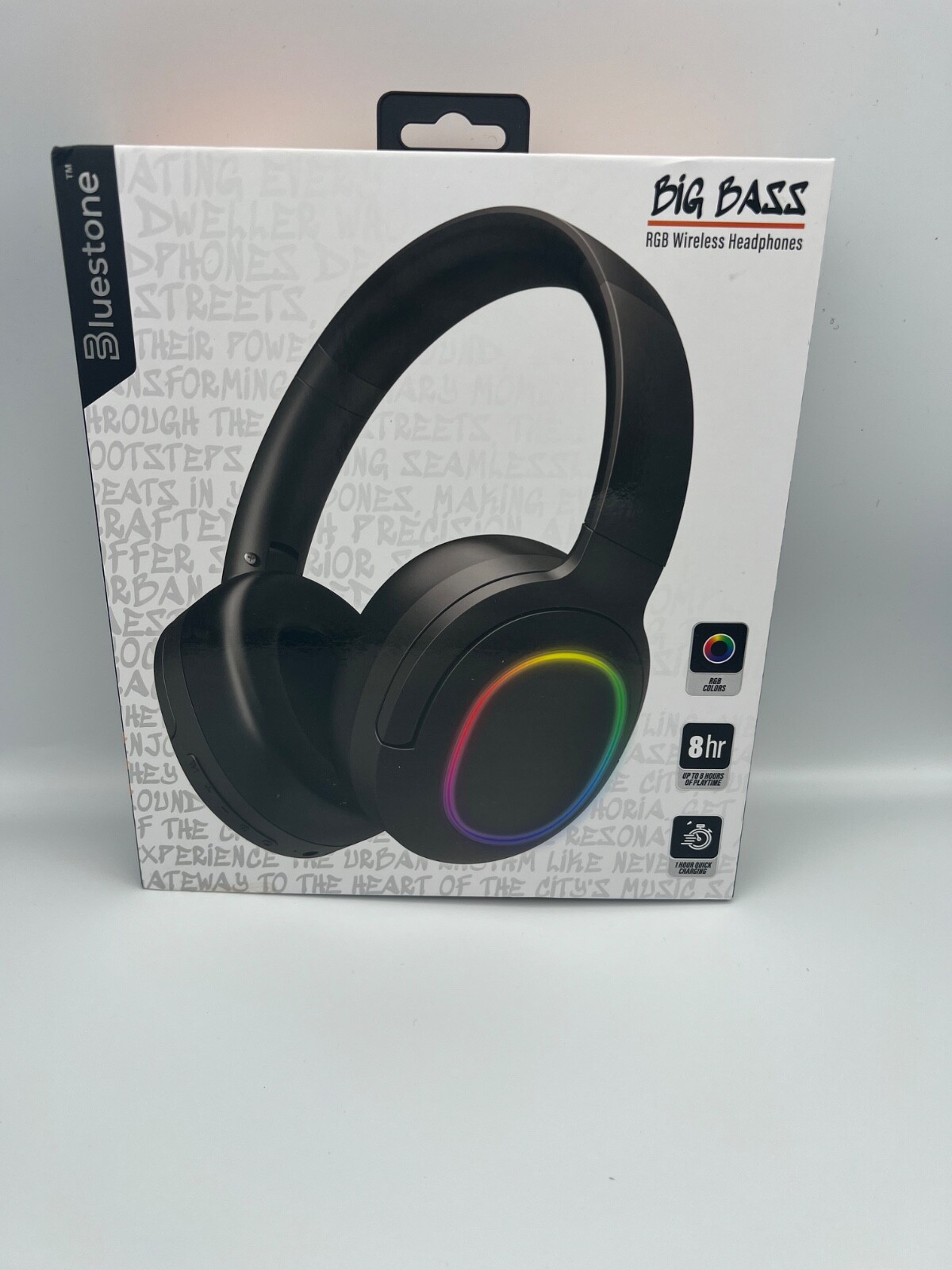 Bluestone BIG BASS MODEL HB4-BK Bluetooth Wireless Stereo Headphone LED LIGHTS