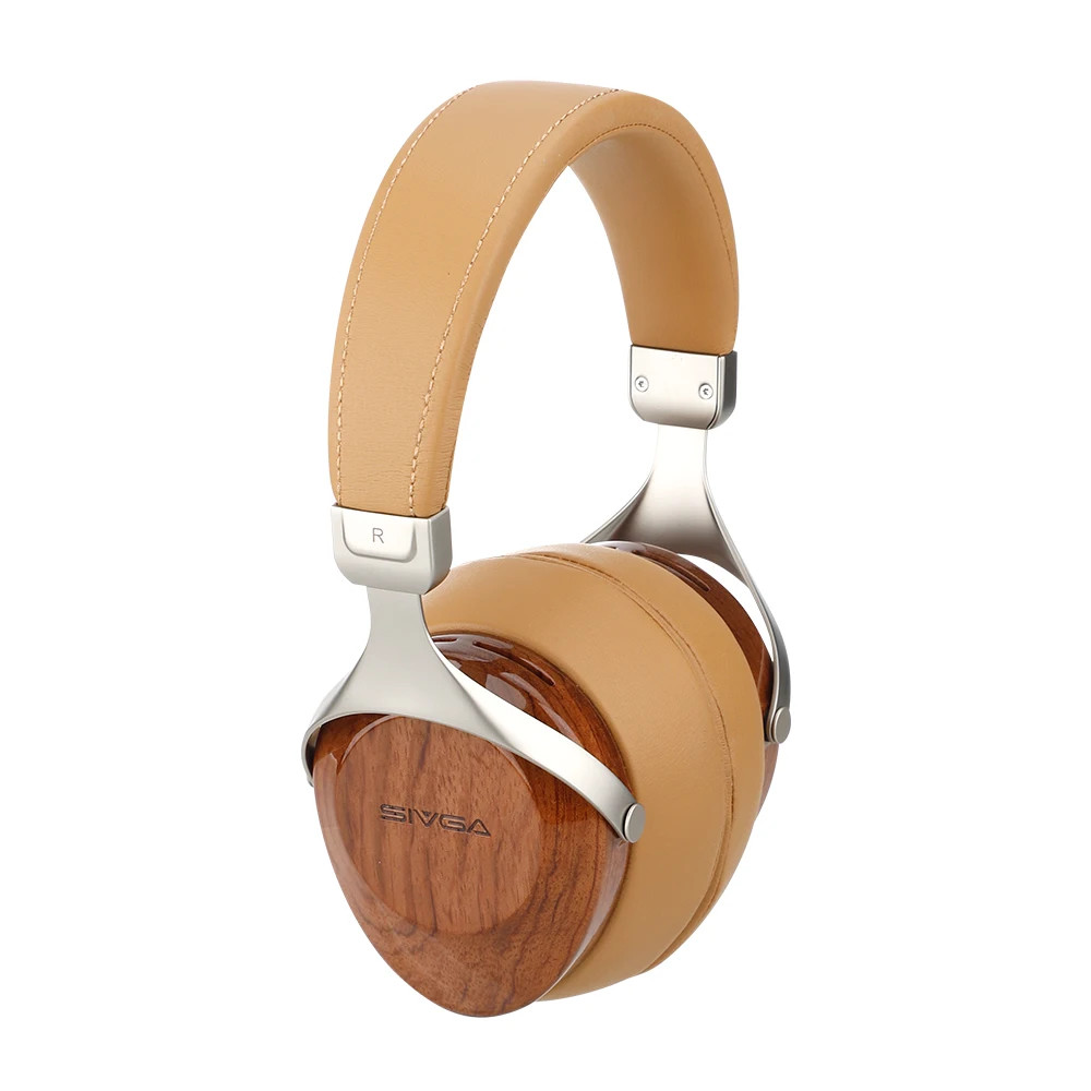 SIVGA SV021 Robin Over-Ear Closed-Back Wood Headphones 50mm HiFi Wired
