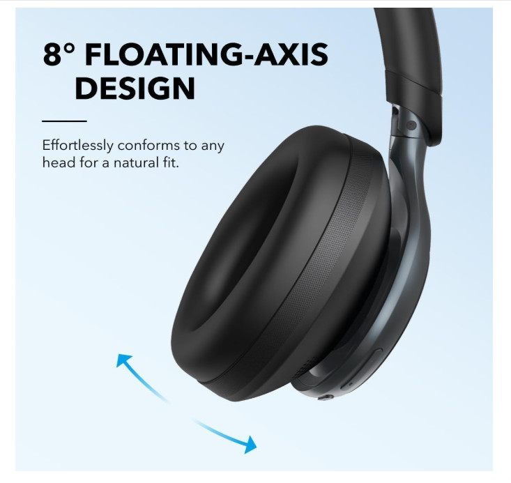 soundcore Space 2 by Anker, Active Noise Cancelling Headphones Comfortable Fit