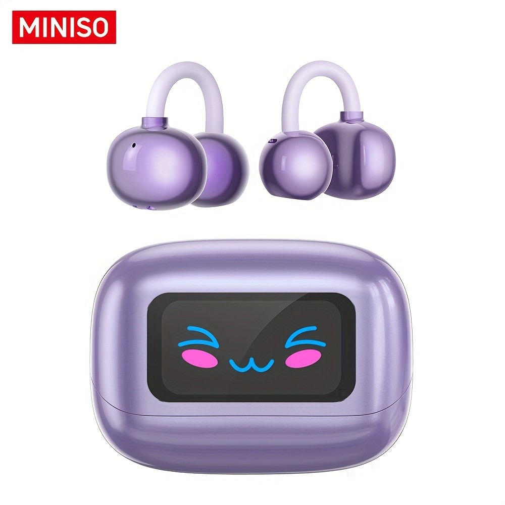 MINISO MS199 Wireless Bluetooth 6.0 Heart Rate Monitor Clip-on Earbud LED Screen