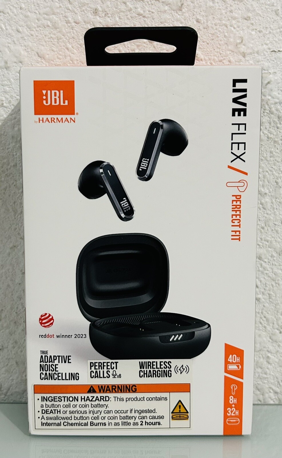 JBL Live Flex Perfect Fit Ear Buds, Black OPEN BOX