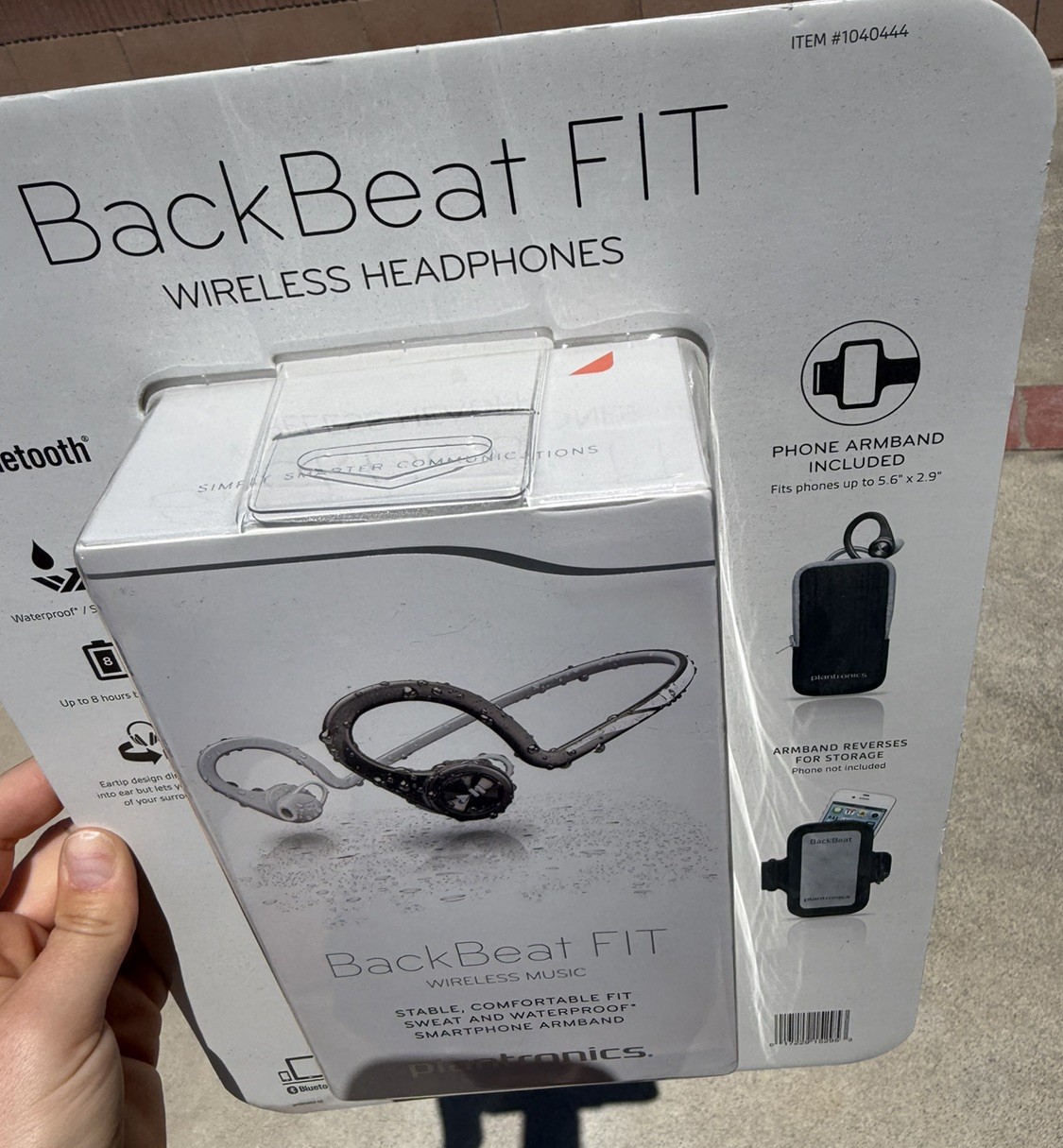 Plantronics BackBeat FIT Bluetooth Wireless Sport Headphones Gray New Sealed