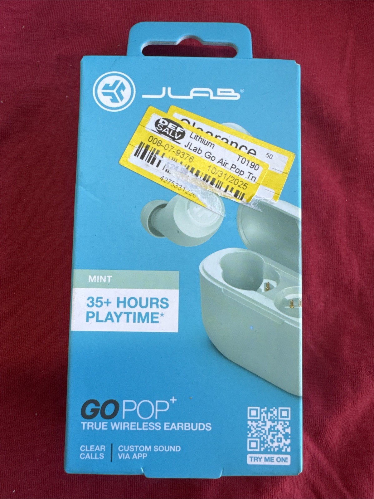 Jlab Gopop True Wireless Earbuds Mint 35+ Hours Playtime w/ Charging Case