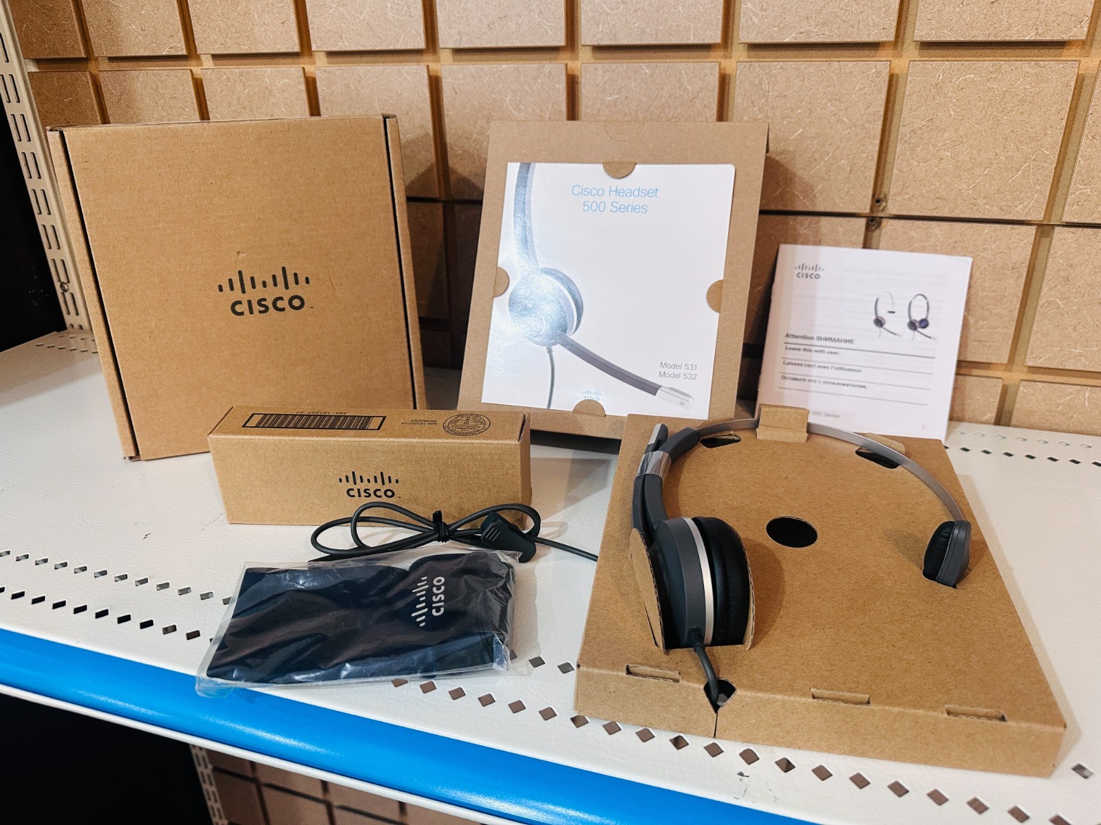 Cisco Headset 531 Wired Single, Quick Disconnect coiled RJ Headset